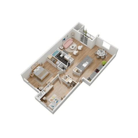 a conceptual drawing of the first floor of a house